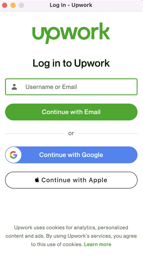 Upwork Log In