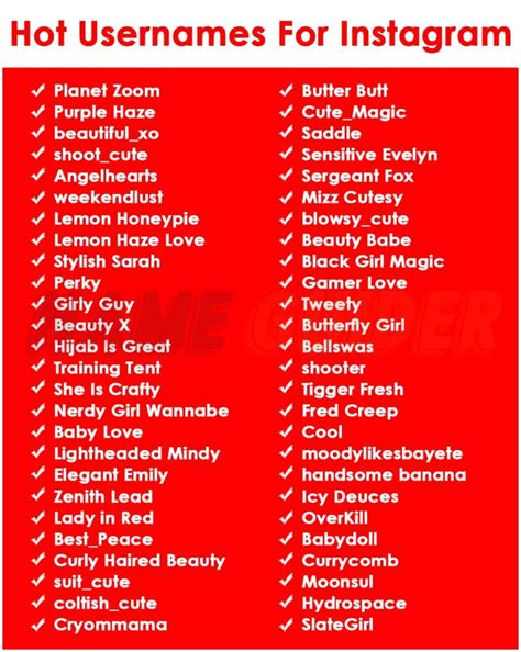 Goodusernamesfor Instagram